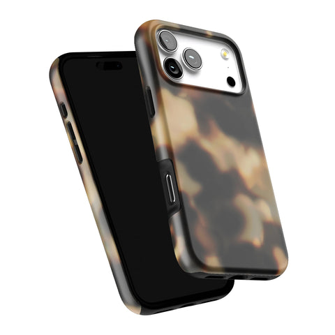 Layered Tortoise Shell Tough Phone Case for iPhone 17 Pro Max (Feat)