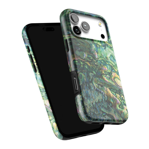 Green Abalone Shell Tough Phone Case for iPhone 17 Pro Max (Feat)