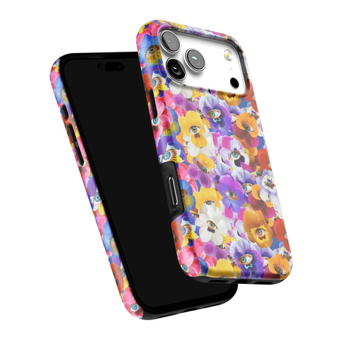 Pansy Eye Floral Tough Phone Case for iPhone 17 Pro Max (Feat)