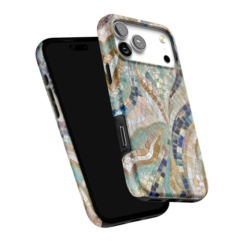 Sea Goddess Mosaic Print Tough Phone Case for iPhone 17 Pro Max (Feat)