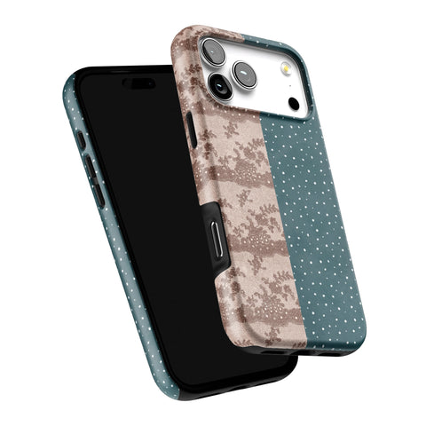 Lace & Tiny Dots Split Tough Phone Case for iPhone 17 Pro Max (Feat)