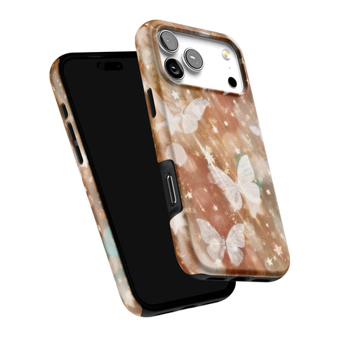 Terracotta Butterfly Tough Phone Case for iPhone 17 Pro Max (Feat)