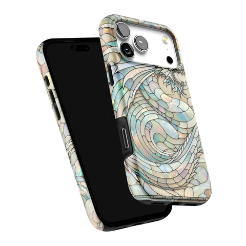 Year of the Dragon Stained Glass Illusion Tough Phone Case for iPhone 17 Pro Max (Feat)