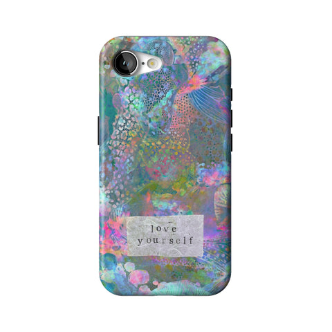 Love Yourself Pastel Abstract Art Tough Phone Case for iPhone 17e