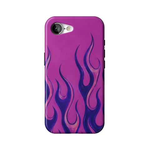 Purple Flames Y2K Tough Phone Case for iPhone 17e