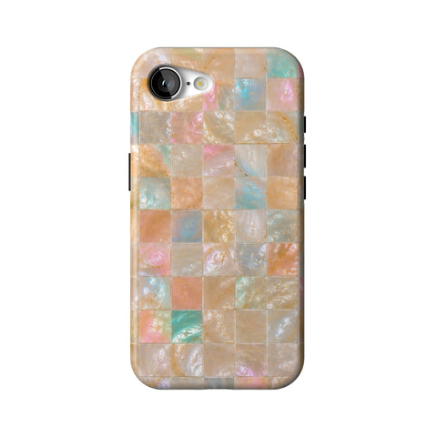 Peach Sorbet Tile Print Tough Phone Case for iPhone 17e