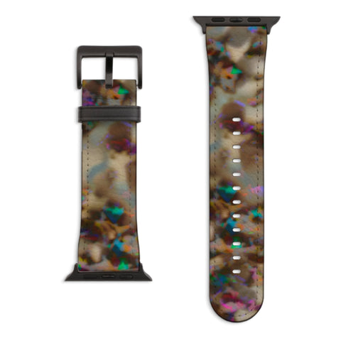 Mermaid Tortoise Shell Print Apple Watch Band with Matte Black hardware