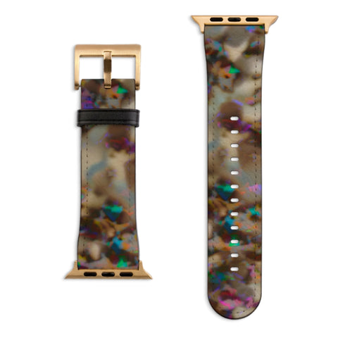 Mermaid Tortoise Shell Print Apple Watch Band with Matte Gold hardware