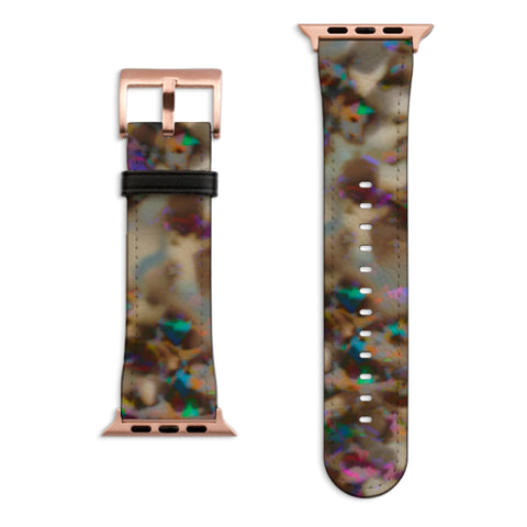 Mermaid Tortoise Shell Print Apple Watch Band with Matte Rose Gold hardware
