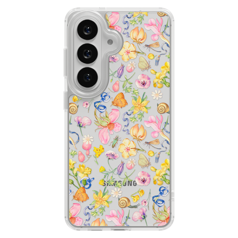 Pastel Garden Party Phone Case For iPhone 17 16 15 14 13 7 8 SE Galaxy S26 S25 shown on Galaxy S26