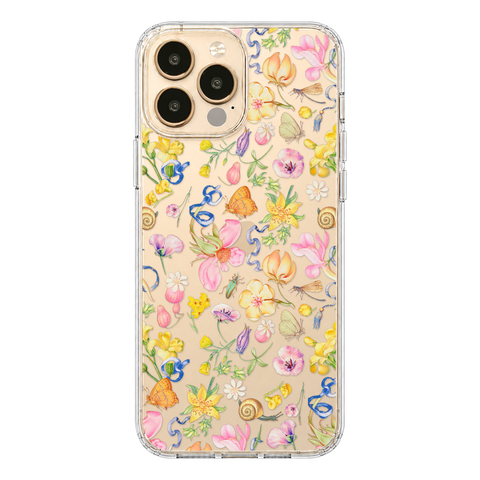 Pastel Garden Party Phone Case For iPhone 17 16 15 14 13 7 8 SE Galaxy S26 S25 shown on iPhone 13 Pro Max