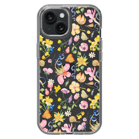 Pastel Garden Party Phone Case For iPhone 17 16 15 14 13 7 8 SE Galaxy S26 S25 shown on iPhone 15