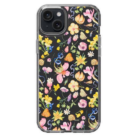 Pastel Garden Party Phone Case For iPhone 17 16 15 14 13 7 8 SE Galaxy S26 S25 shown on iPhone 15 Plus
