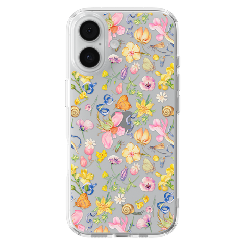 Pastel Garden Party Phone Case For iPhone 17 16 15 14 13 7 8 SE Galaxy S26 S25 shown on iPhone 17