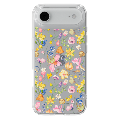 Pastel Garden Party Phone Case For iPhone 17 16 15 14 13 7 8 SE Galaxy S26 S25 shown on iPhone 17 Air