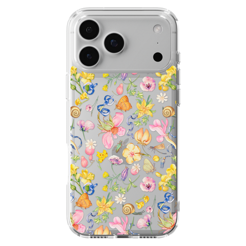 Pastel Garden Party Phone Case For iPhone 17 16 15 14 13 7 8 SE Galaxy S26 S25 shown on iPhone 17 Pro Max