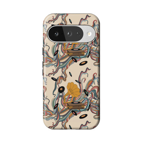 Art Nouveau Vinyl Record Player Tough Phone Case for Pixel 10