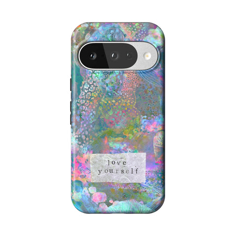 Love Yourself Pastel Abstract Art Tough Phone Case for Pixel 10
