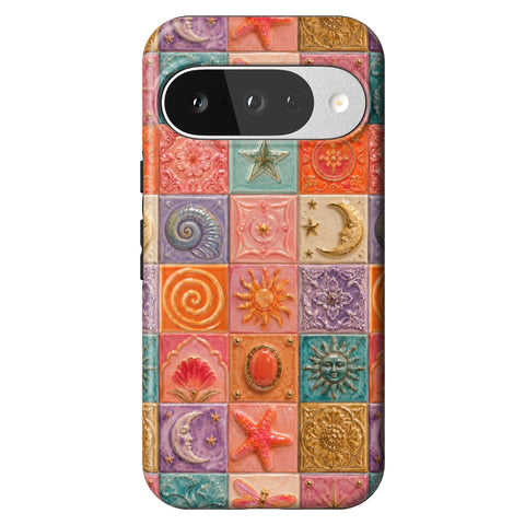 Nautical Whimsy Tiles Tough Phone Case for Pixel 10
