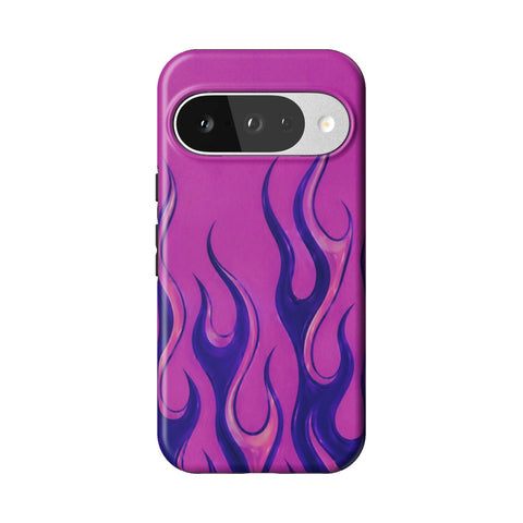 Purple Flames Y2K Tough Phone Case for Pixel 10