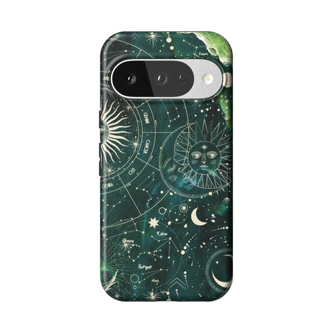 Green Marble Zodiac Tough Phone Case for Pixel 10