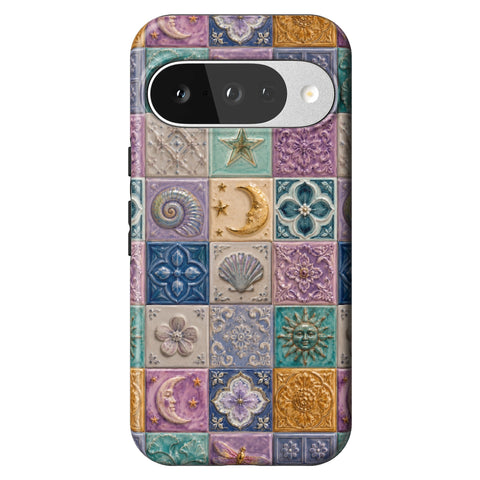 Mermaid Whimsy Tiles Tough Phone Case for Pixel 10