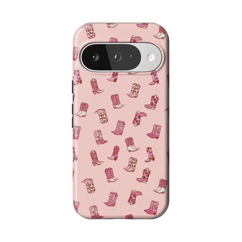 Pink Cowgirl Boots Tough Phone Case for Pixel 10