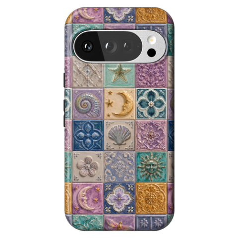 Mermaid Whimsy Tiles Tough Phone Case for Pixel 10 Pro
