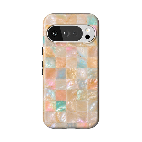 Peach Sorbet Tile Print Tough Phone Case for Pixel 10 Pro