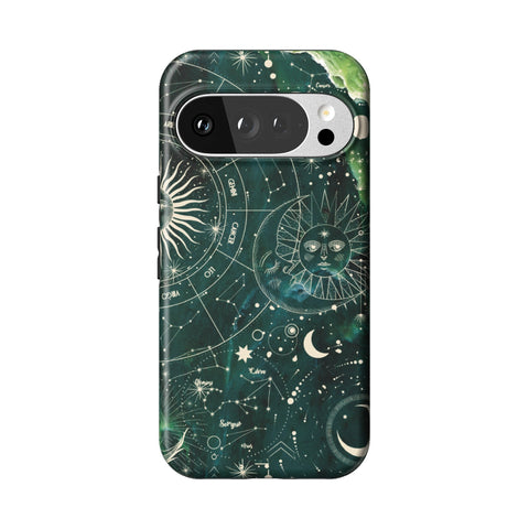Green Marble Zodiac Tough Phone Case for Pixel 10 Pro