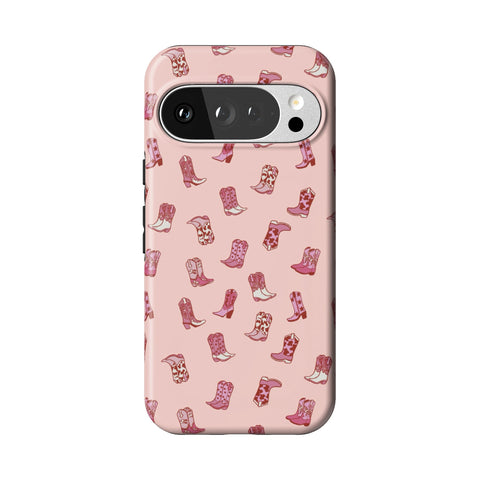 Pink Cowgirl Boots Tough Phone Case for Pixel 10 Pro