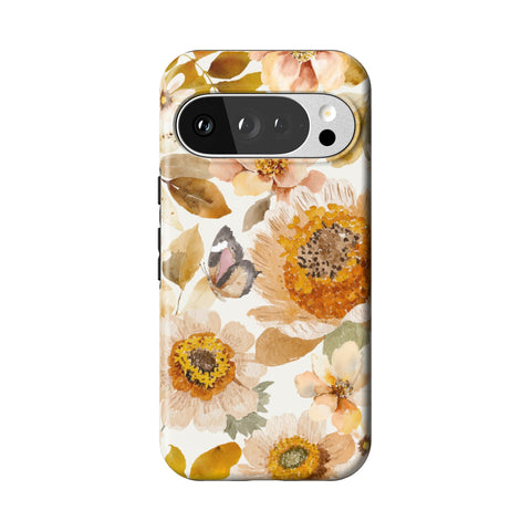 Rustic Boho Floral Tough Phone Case for Pixel 10 Pro