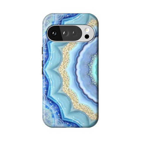 Blue Boho Tie Dye Tough Phone Case for Pixel 10 Pro
