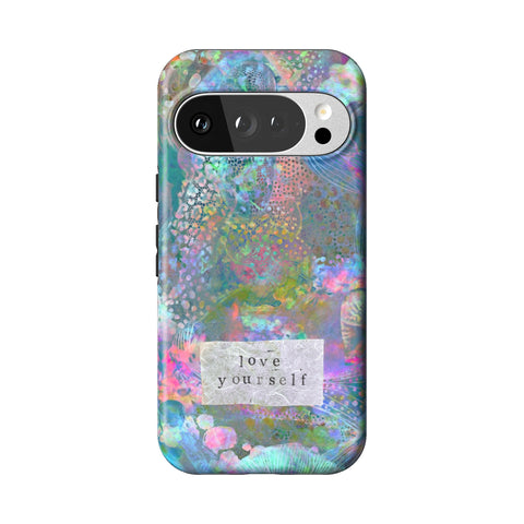 Love Yourself Pastel Abstract Art Tough Phone Case for Pixel 10 Pro