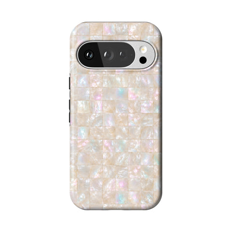 Opal Mother of Pearl Tile Print Tough Phone Case for Pixel 10 Pro
