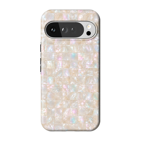 Opal Mother of Pearl Tile Print Tough Phone Case for Pixel 10 Pro XL