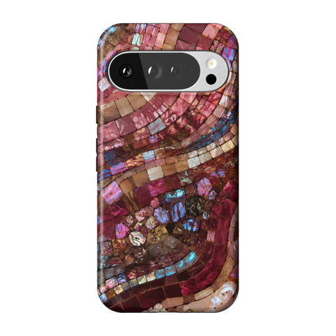 Garnet Stained Glass Print Tough Phone Case for Pixel 10 Pro XL