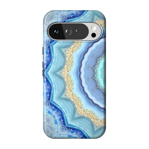 Blue Boho Tie Dye Tough Phone Case for Pixel 10 Pro XL