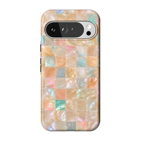 Peach Sorbet Tile Print Tough Phone Case for Pixel 10 Pro XL