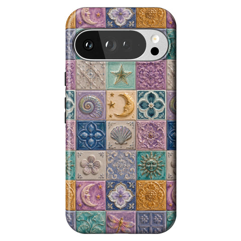 Mermaid Whimsy Tiles Tough Phone Case for Pixel 10 Pro XL