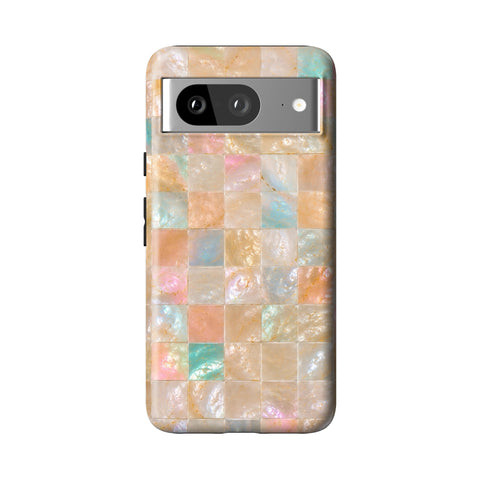Peach Sorbet Tile Print Tough Phone Case for Pixel 8