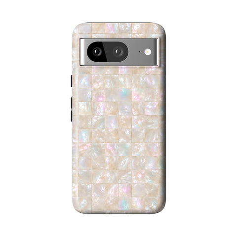 Opal Mother of Pearl Tile Print Tough Phone Case for Pixel 8