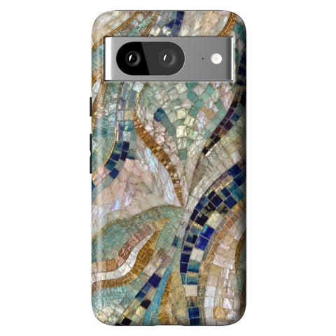 Sea Goddess Mosaic Print Tough Phone Case for Pixel 8