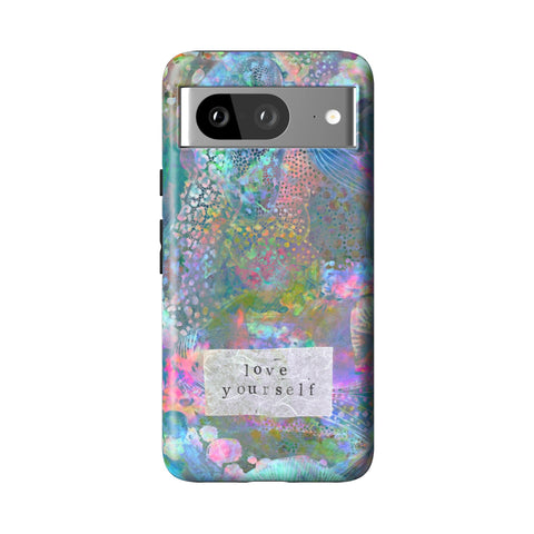 Love Yourself Pastel Abstract Art Tough Phone Case for Pixel 8