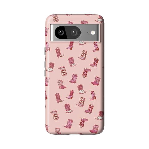 Pink Cowgirl Boots Tough Phone Case for Pixel 8