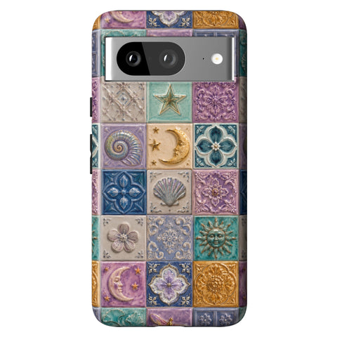 Mermaid Whimsy Tiles Tough Phone Case for Pixel 8