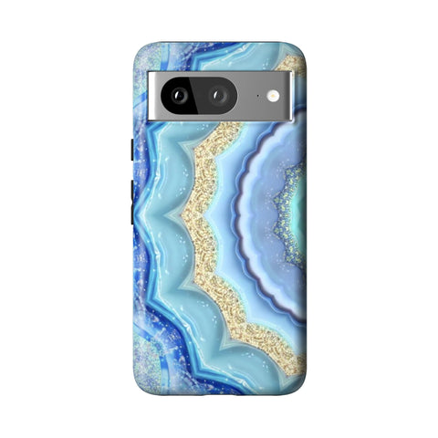 Blue Boho Tie Dye Tough Phone Case for Pixel 8