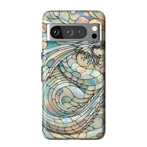 Year of the Dragon Stained Glass Illusion Tough Phone Case for Pixel 8 Pro