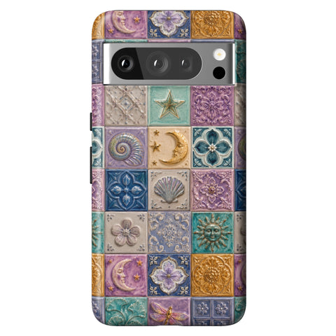 Mermaid Whimsy Tiles Tough Phone Case for Pixel 8 Pro