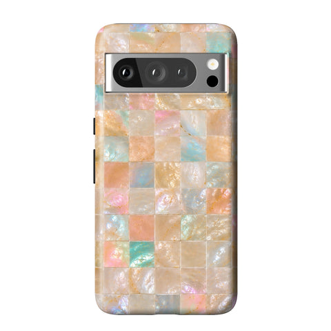 Peach Sorbet Tile Print Tough Phone Case for Pixel 8 Pro